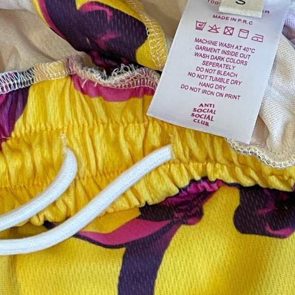 Anti Social Social Club Shorts - Yellow - Picture 2 of 2